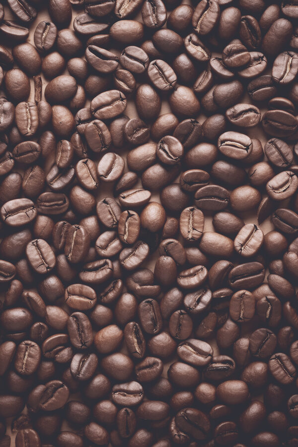 Een stapel koffiebonen Een stapel koffiebonen