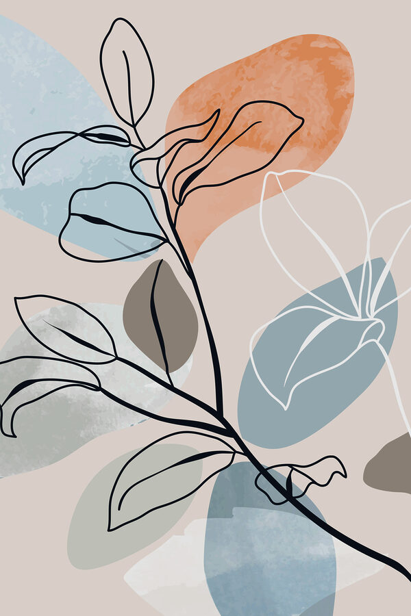 Een tekening van een plant Een tekening van een plant