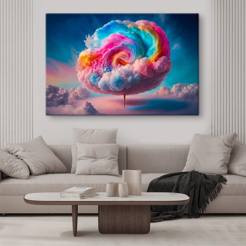 A colorful cloud in the sky A colorful cloud in the sky