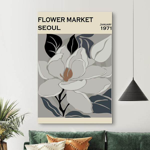 Een witte bloem met zwarte bladeren Een witte bloem met zwarte bladeren