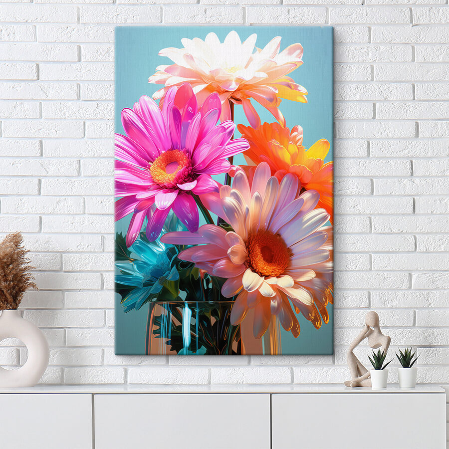 Een groep kleurrijke bloemen