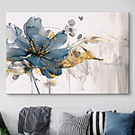 Canvas Schilderijen Elegante bloemendans in monochrome tinten