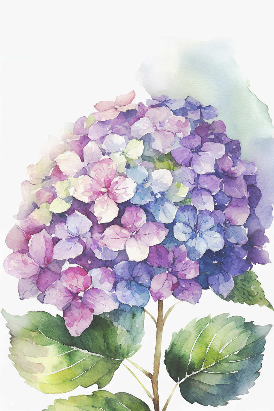 Een aquarel van een bloem
