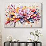 Canvas Schilderijen Een schilderij van een bloem