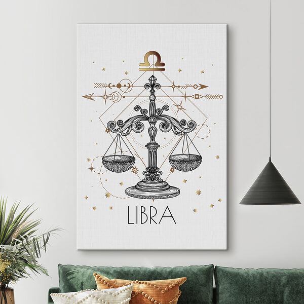 Een tekening van een libra dierenriemteken Een tekening van een libra dierenriemteken