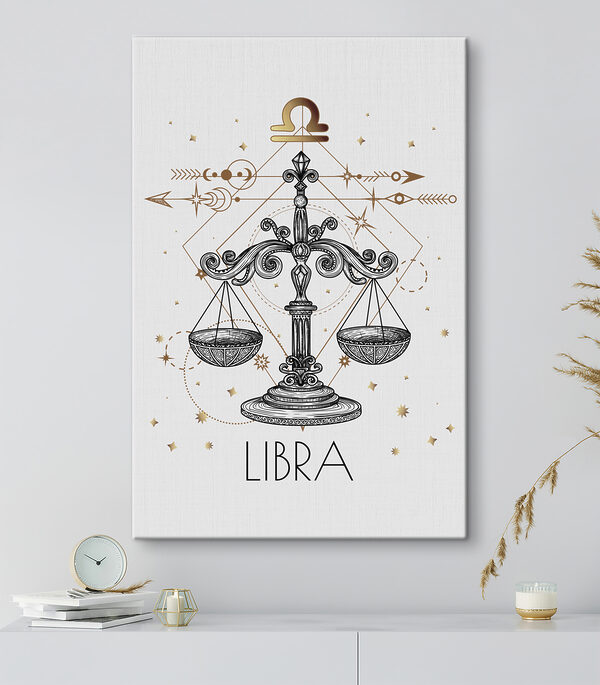 Een tekening van een libra dierenriemteken Een tekening van een libra dierenriemteken