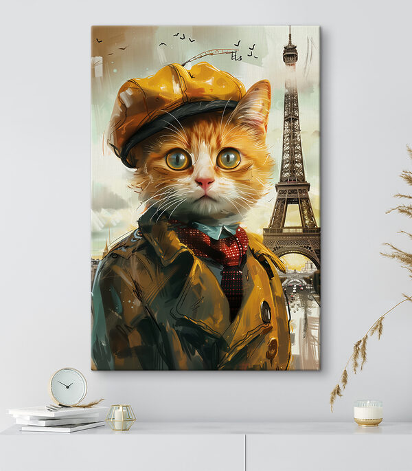 Een kat in een jas en hoed Een kat in een jas en hoed