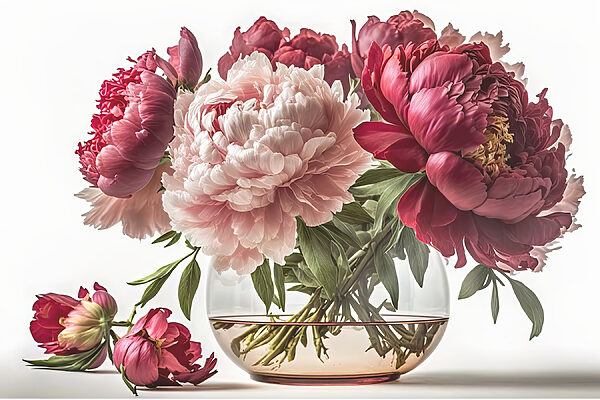 A vase of pink and white flowers A vase of pink and white flowers