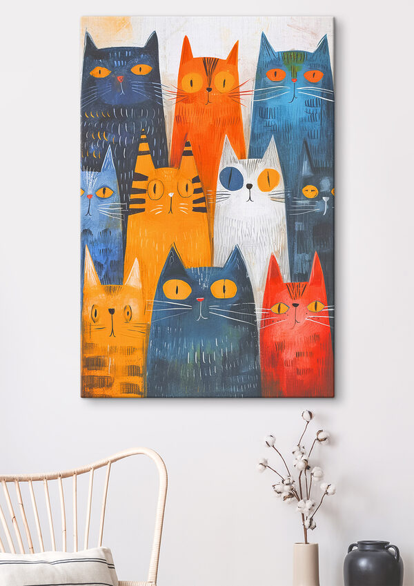 Een groep katten met verschillende kleuren Een groep katten met verschillende kleuren