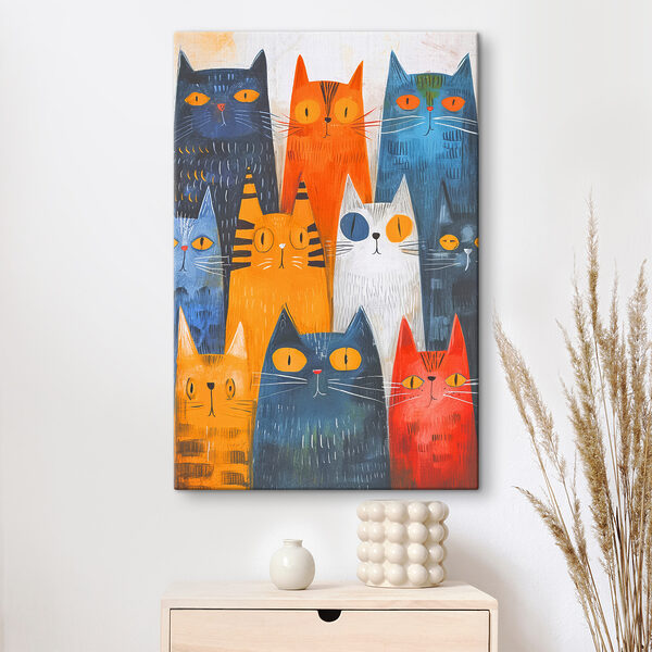 Een groep katten met verschillende kleuren Een groep katten met verschillende kleuren