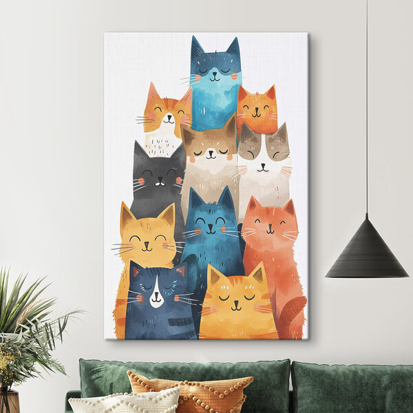 Een groep katten met verschillende kleuren Een groep katten met verschillende kleuren