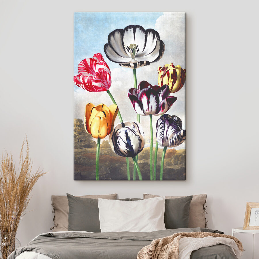 Een groep kleurrijke bloemen