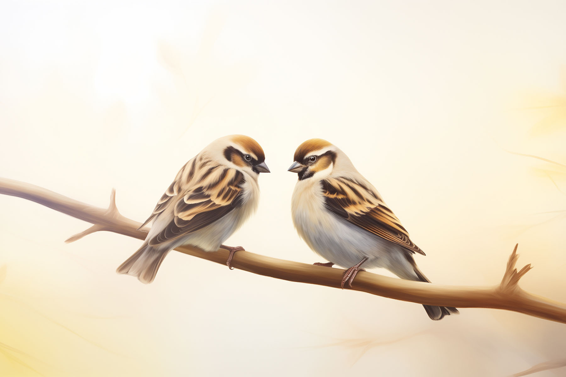 Two birds on a branch