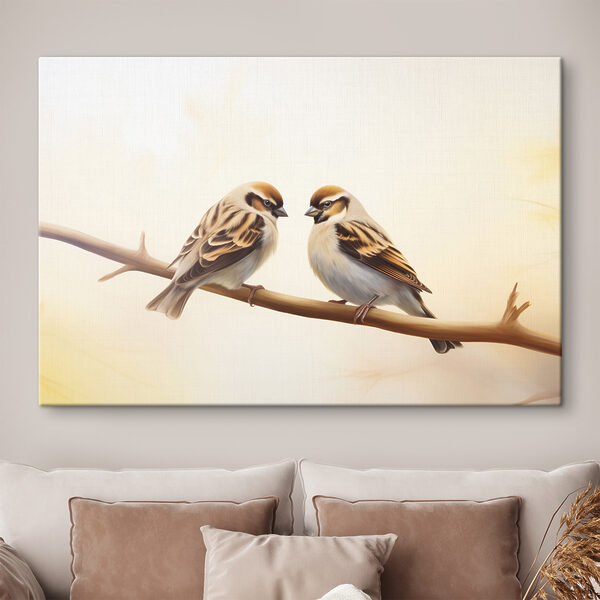 Twee vogels op een tak Twee vogels op een tak