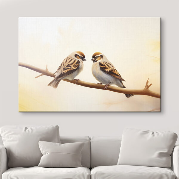 Twee vogels op een tak Twee vogels op een tak