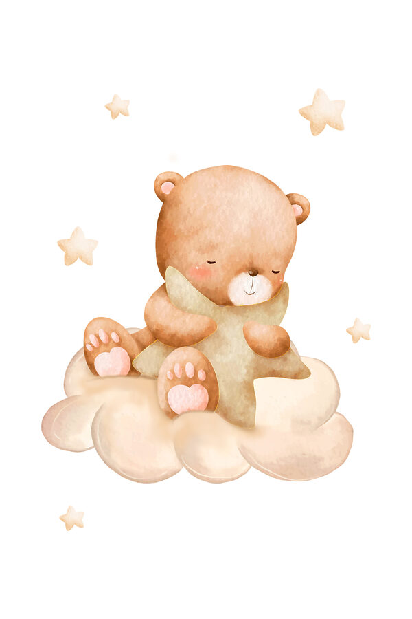 Een teddybeer op een wolk Een teddybeer op een wolk