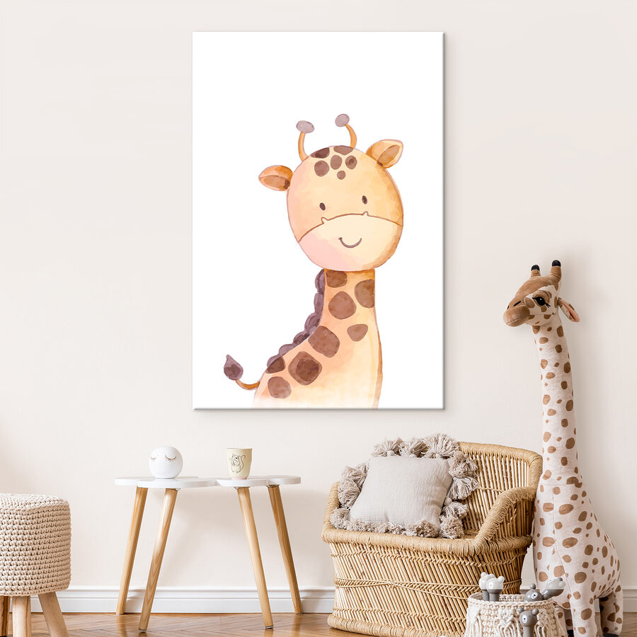 Een giraffe met een witte achtergrond