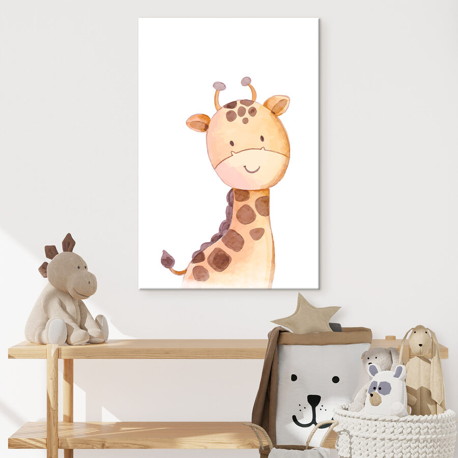 Een giraffe met een witte achtergrond