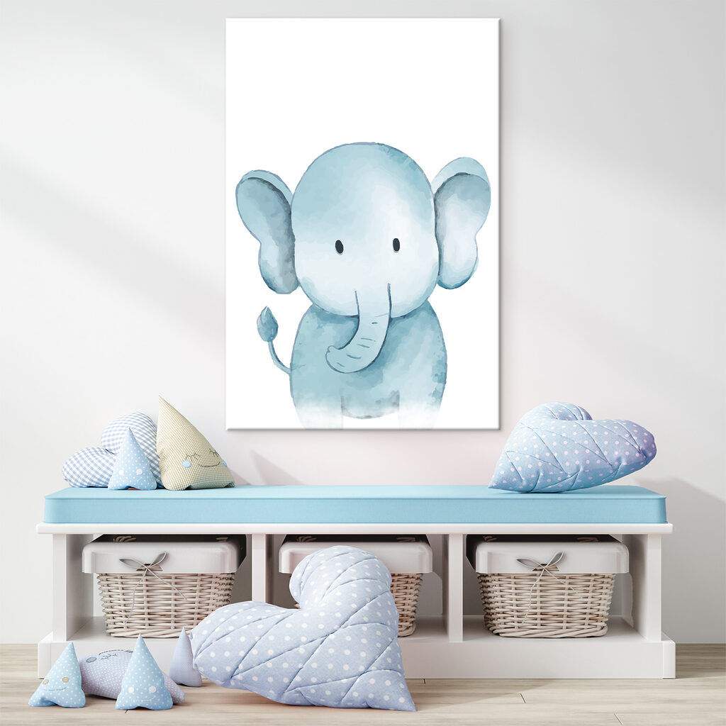 A cartoon of an elephant