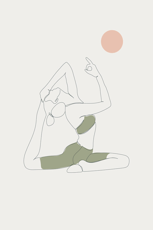 Een vrouw doet aan yoga Een vrouw doet aan yoga