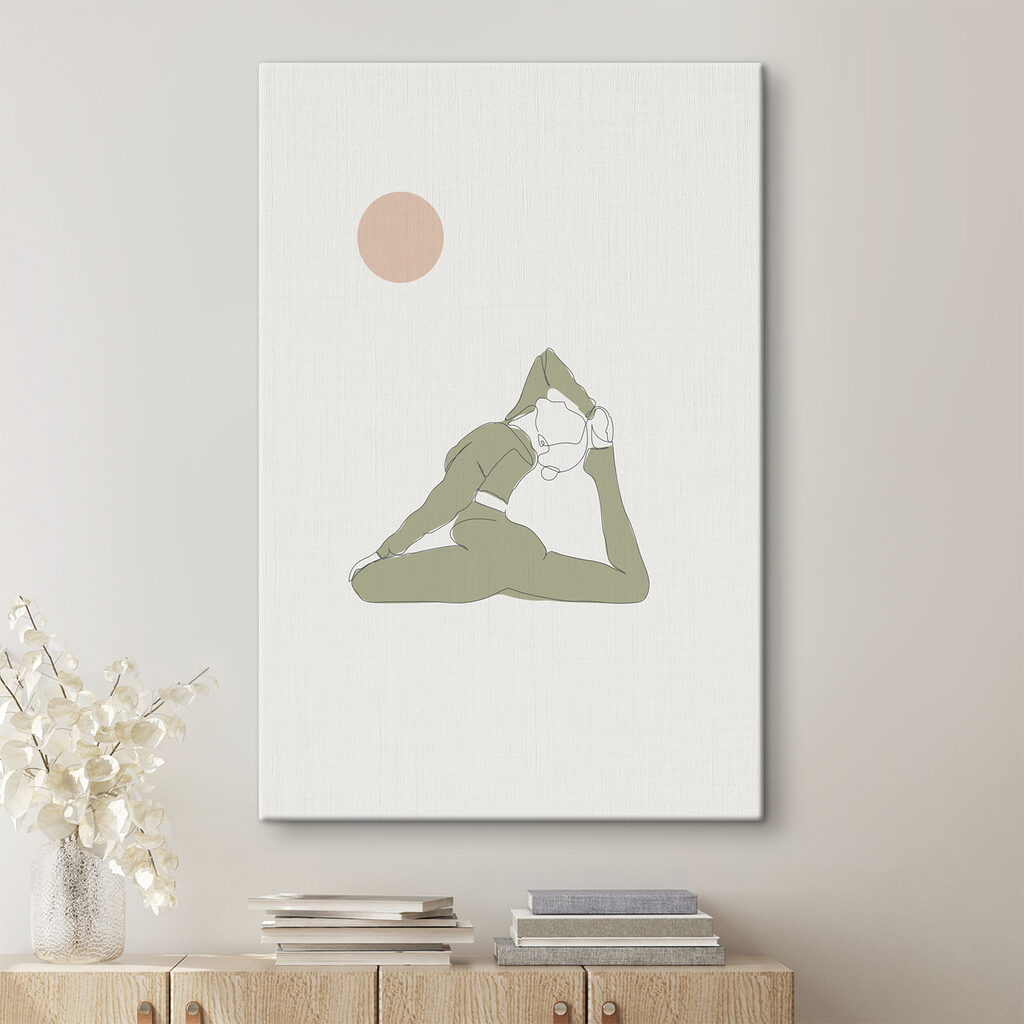 A woman doing yoga