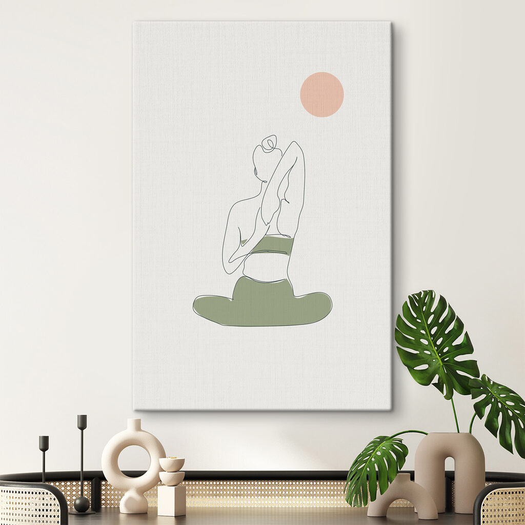 A woman sitting in yoga pose A woman sitting in yoga pose