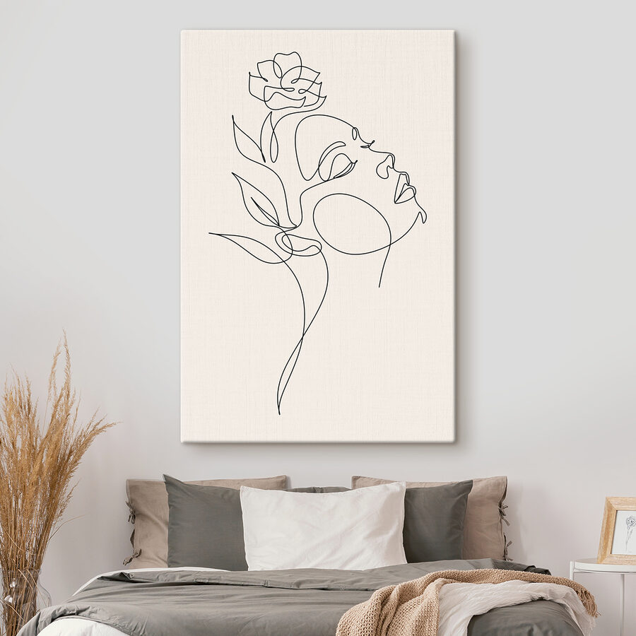 Een tekening van een vrouw’s gezicht