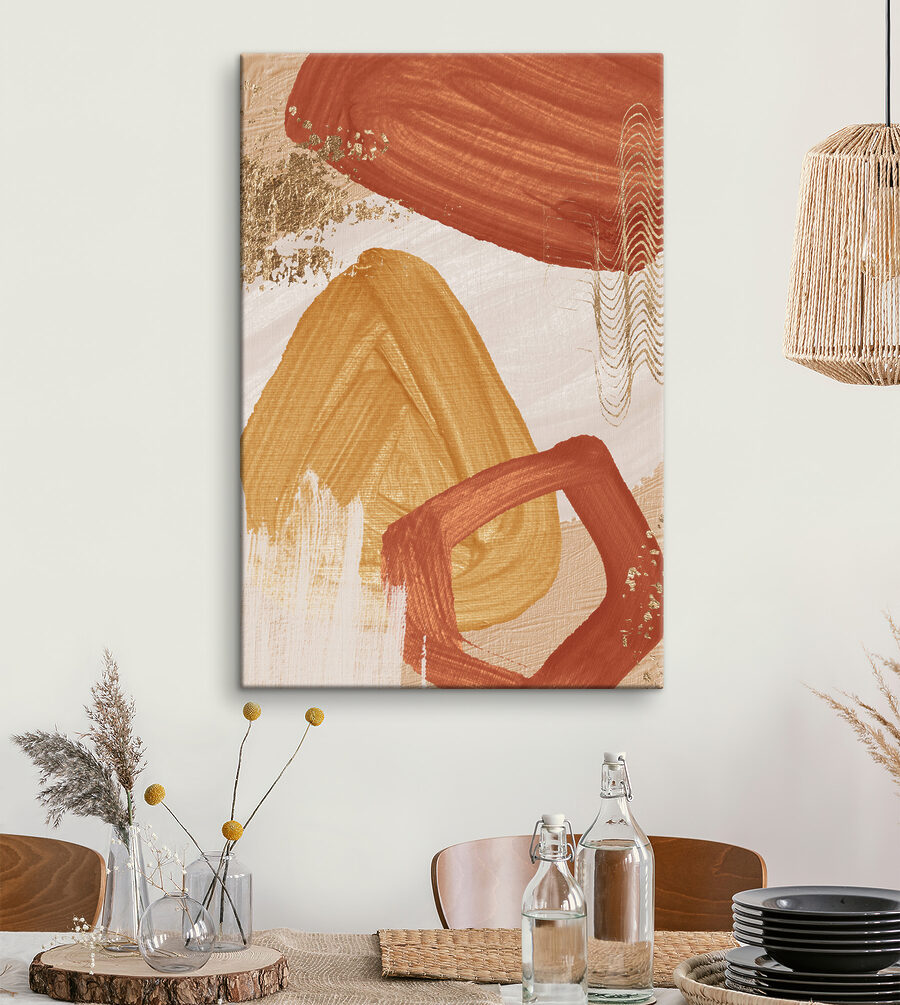Een close-up van een schilderij