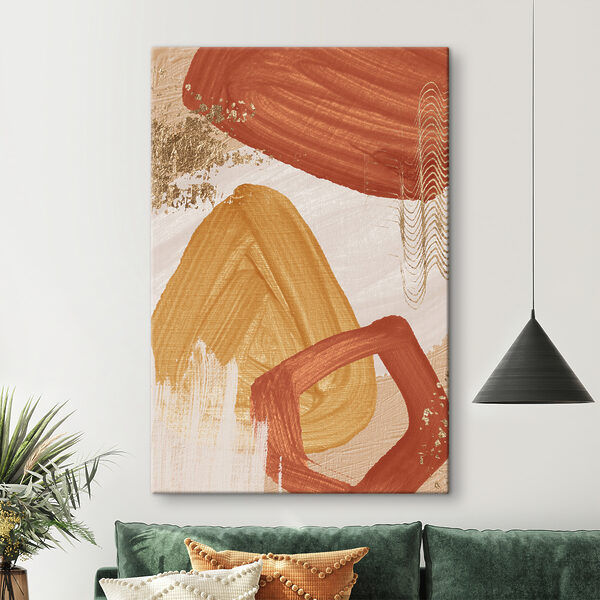 Een close-up van een schilderij Een close-up van een schilderij