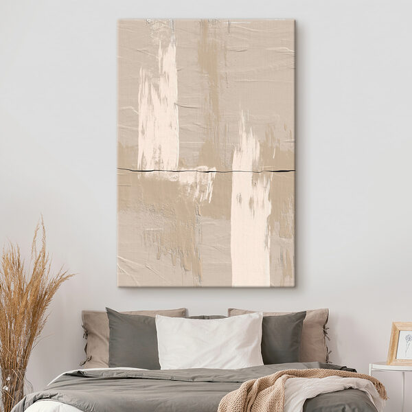 Witte en bruine verf op een muur Witte en bruine verf op een muur