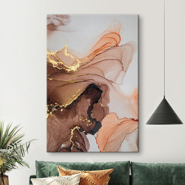 Een close-up van een schilderij Een close-up van een schilderij