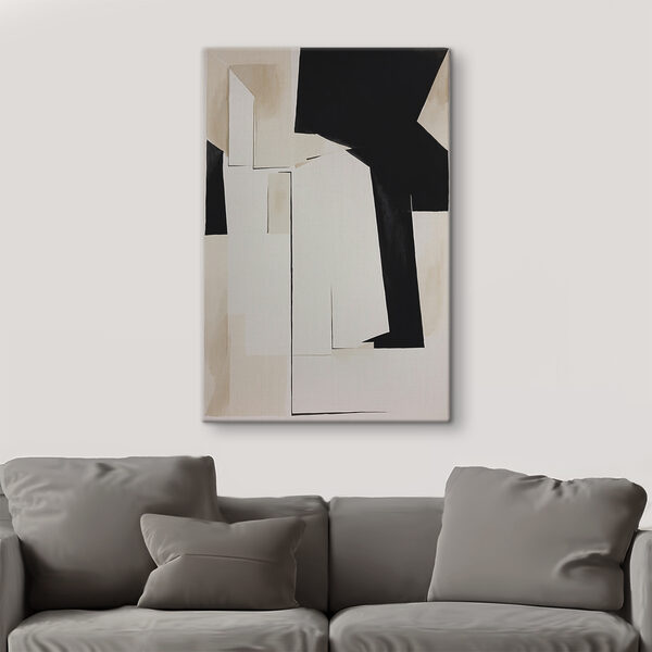 Een zwart-wit kunstwerk Een zwart-wit kunstwerk