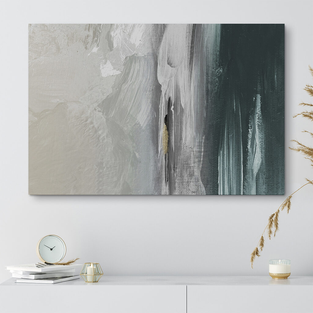 A close up of a painting