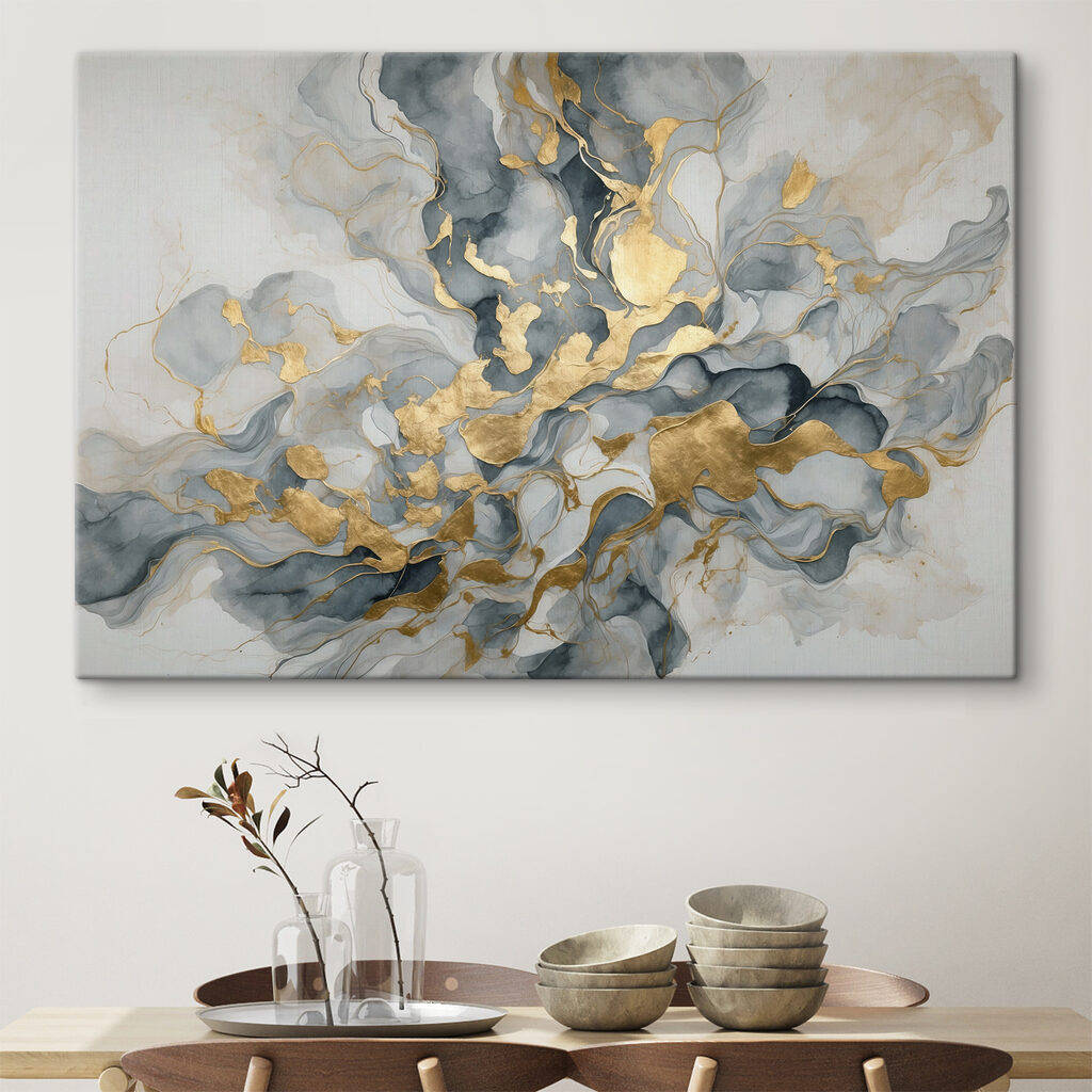 Elegant swirls of blue and taupe Elegant swirls of blue and taupe