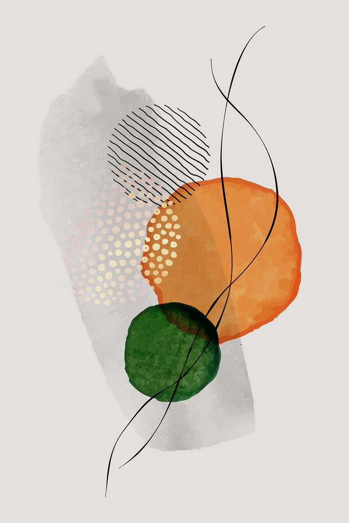 A colorful circles and lines