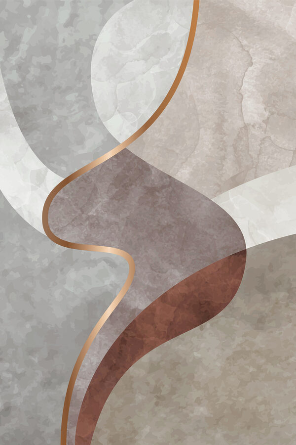 Abstract curves in soft hues