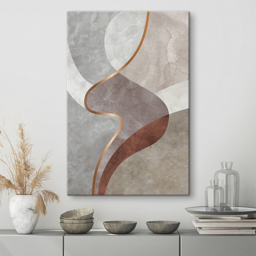 Abstract curves in soft hues