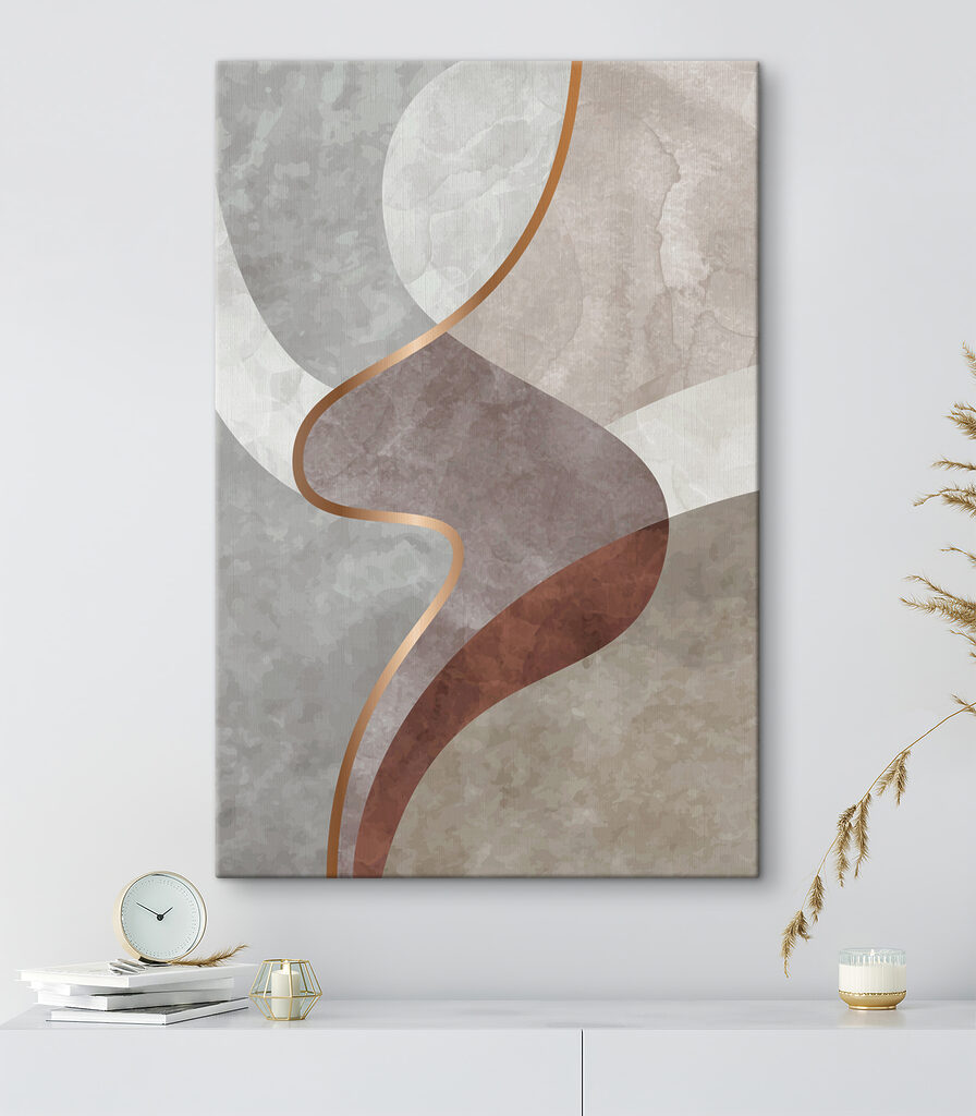 Abstract curves in soft hues