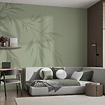 Fotobehang Een schaduw van een plant op een muur