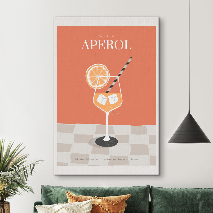 Canvas Schilderijen Een poster van een drankje