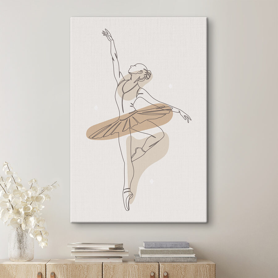 Een tekening van een dansende vrouw