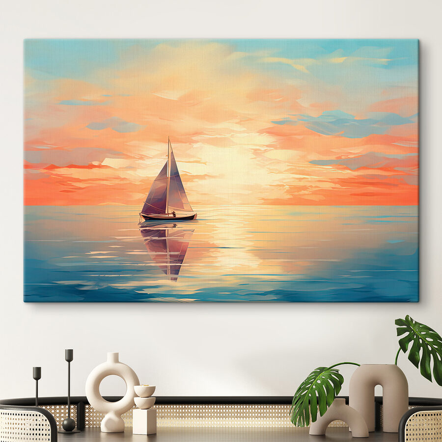 Een zeilboot op het water