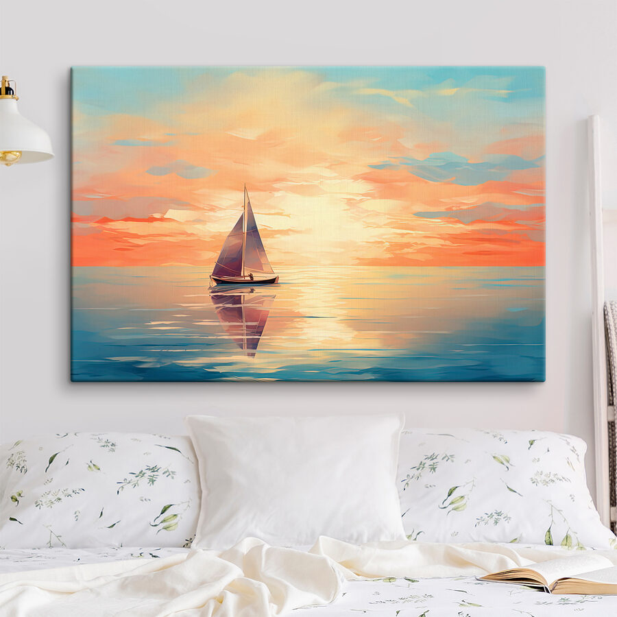Een zeilboot op het water