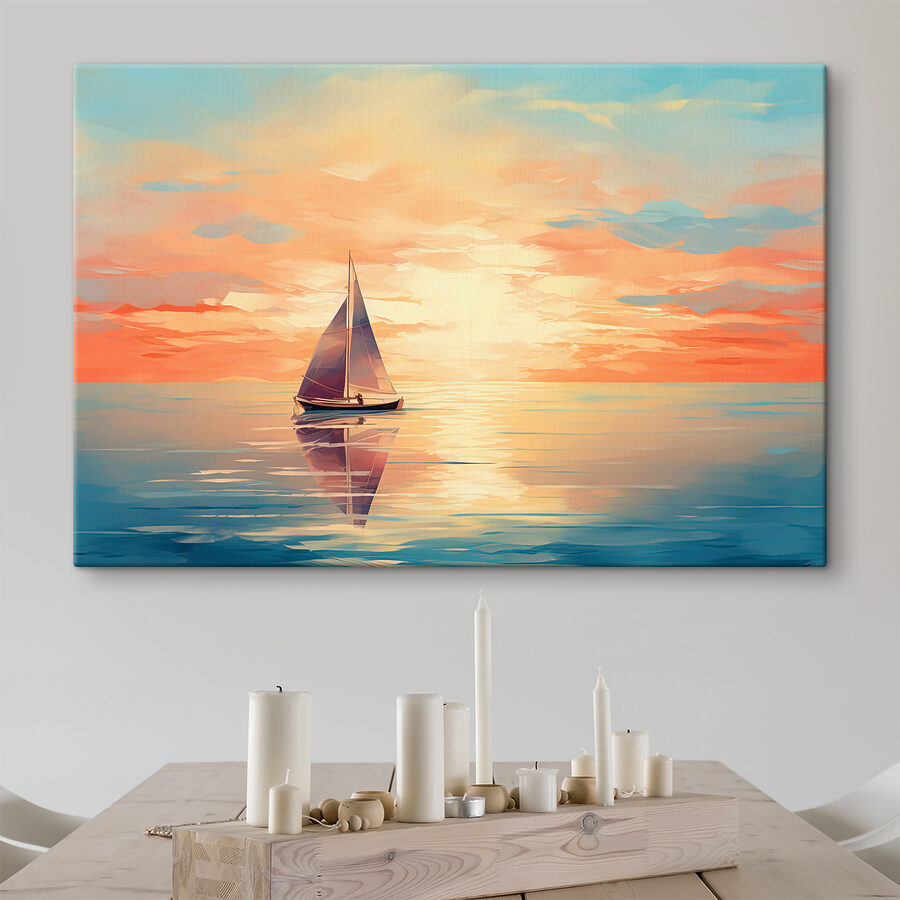 Een zeilboot op het water