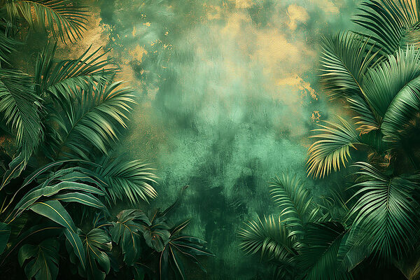 Mystieke jungle glinsterend bij dageraad Mystieke jungle glinsterend bij dageraad