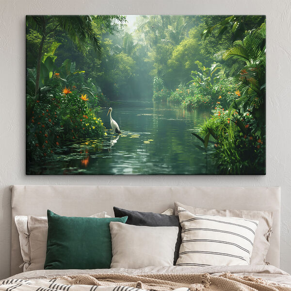 Een vogel in een rivier Een vogel in een rivier