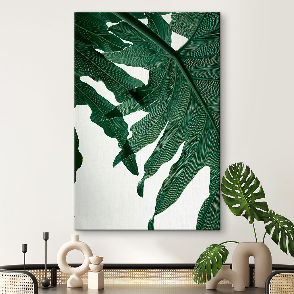 Vibrant green leaves in sunlight