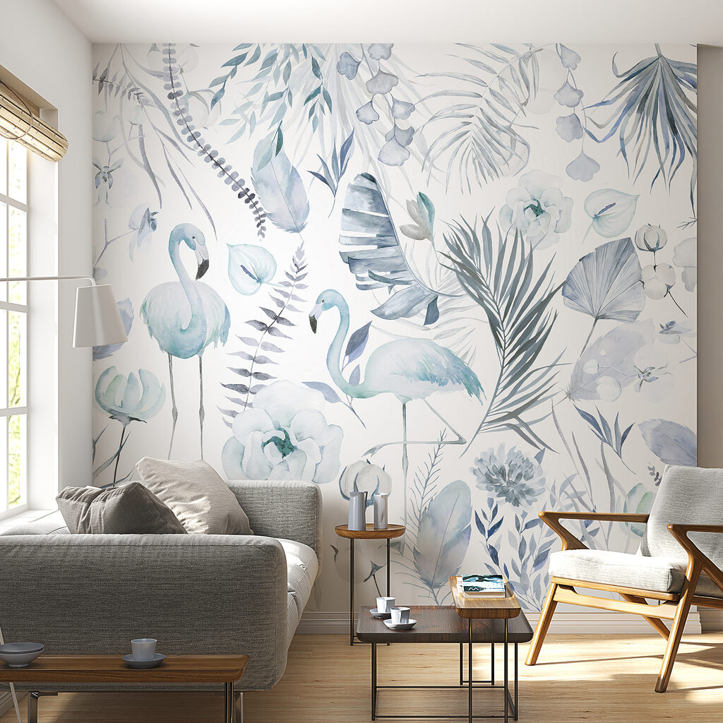 Een patroon van flamingo's en bloemen w00507v1pig34ms 1024x1024 - Een patroon van flamingo's en bloemen - tegory