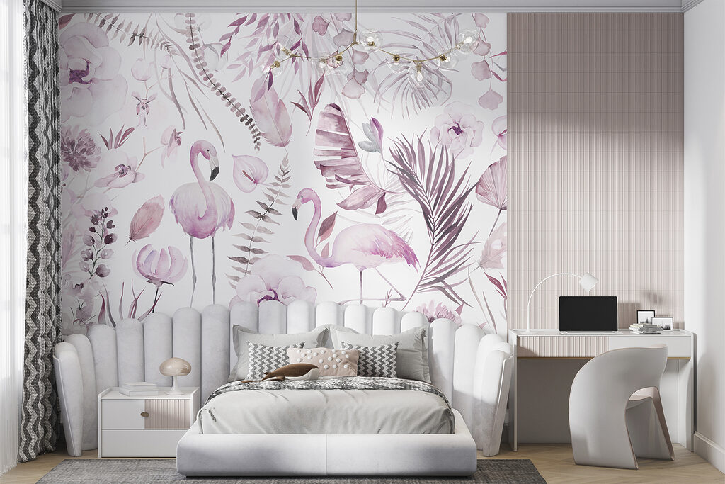 w00507v2pir7r 1024x683 - Een patroon van bloemen en flamingo's - tegory