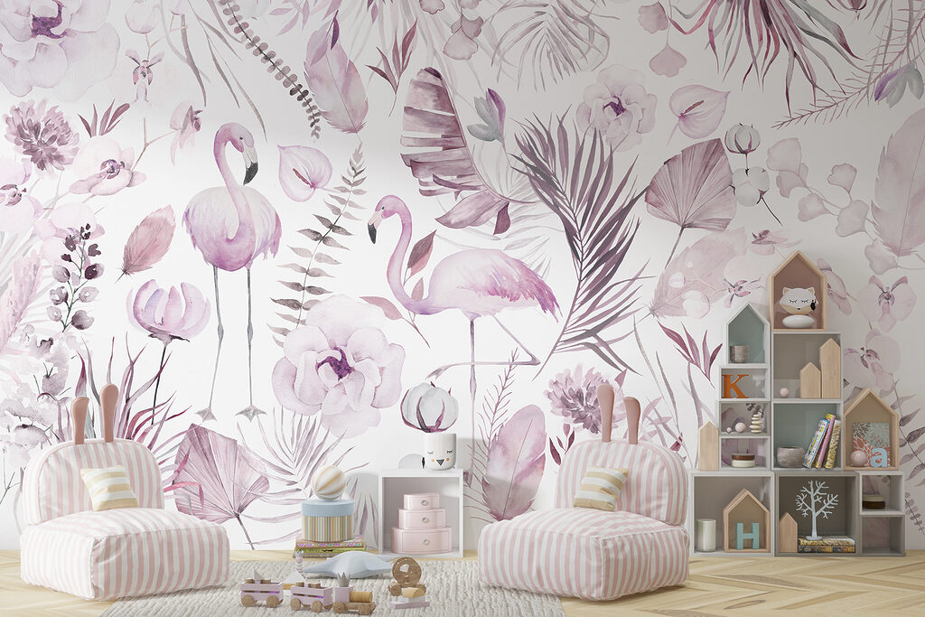 w00507v2pir8mr 1024x683 - Een patroon van bloemen en flamingo's - tegory